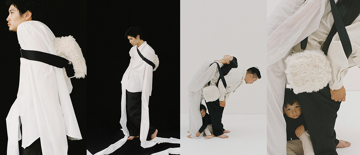 ワンタッチ開口ナーサリーバッグ HONEYCOMB BAG SHAGGY WHITE