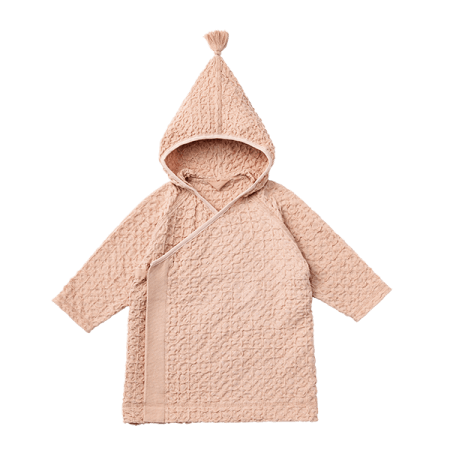 hooded bathrobe 2 apricot