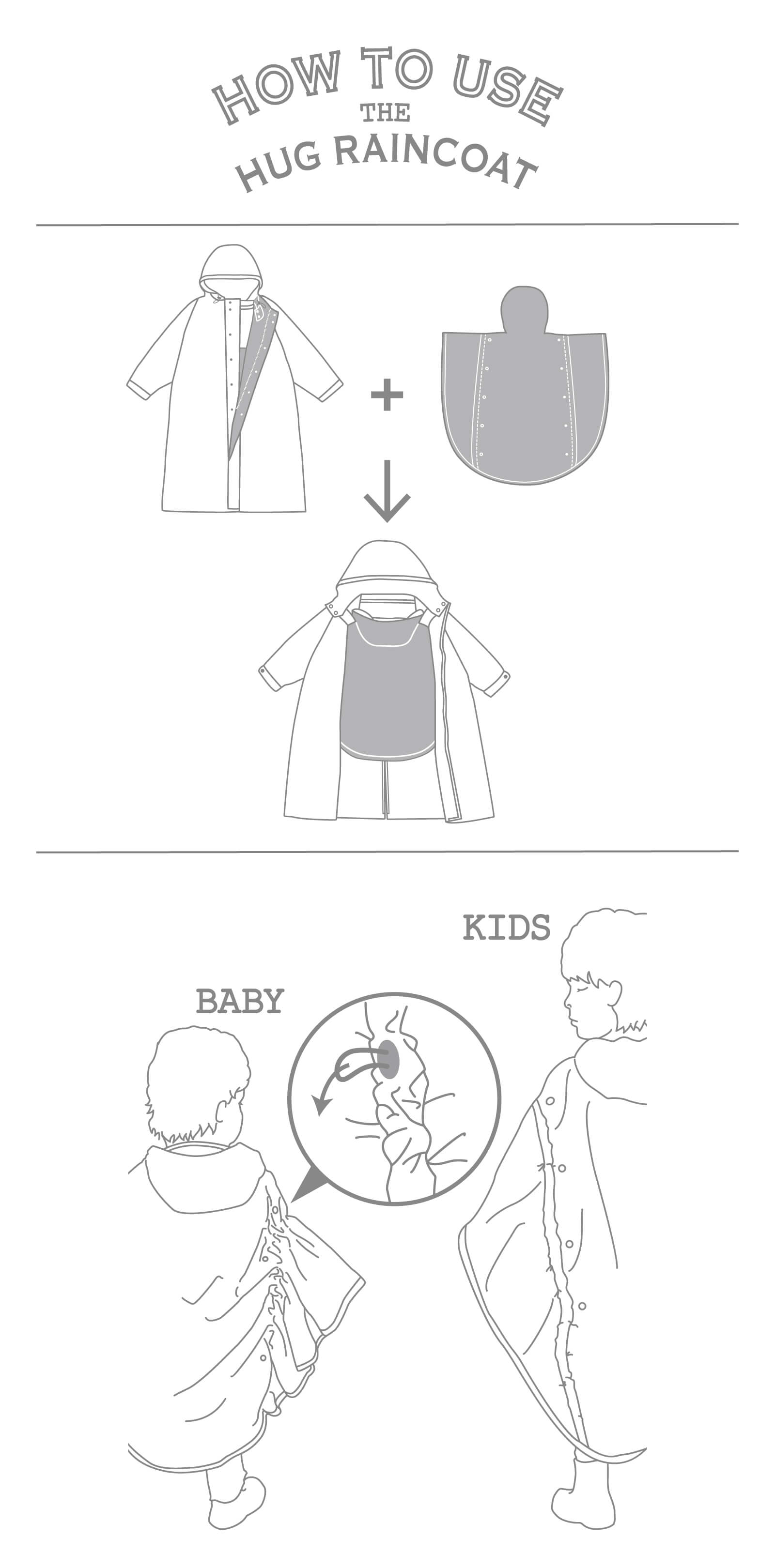 HUG RAINCOAT BABY+KIDS