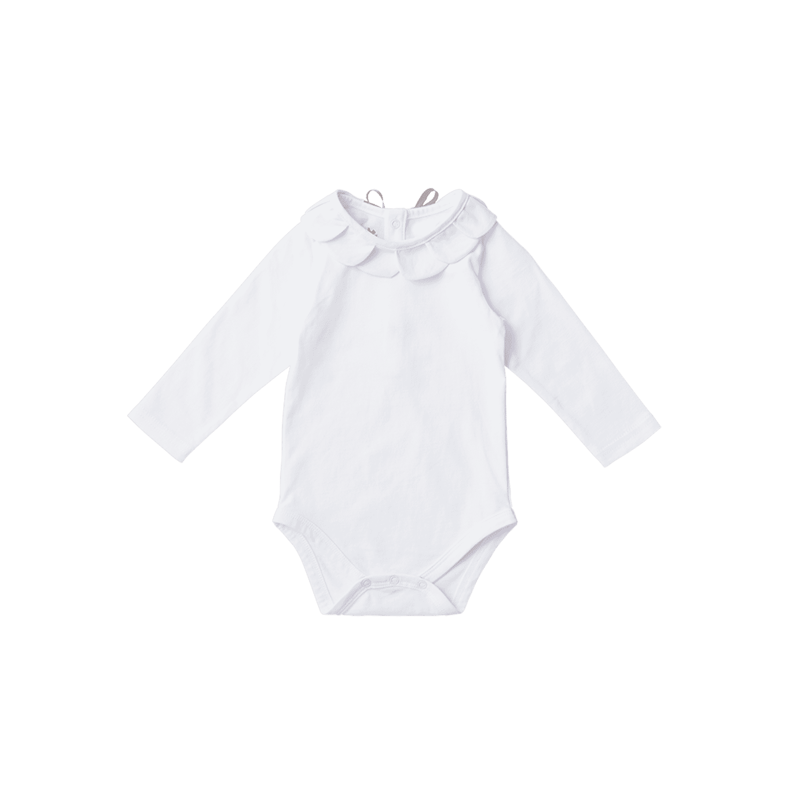マールマール 女の子用、6ヶ月～12ヶ月 bodysuits 3 petal white