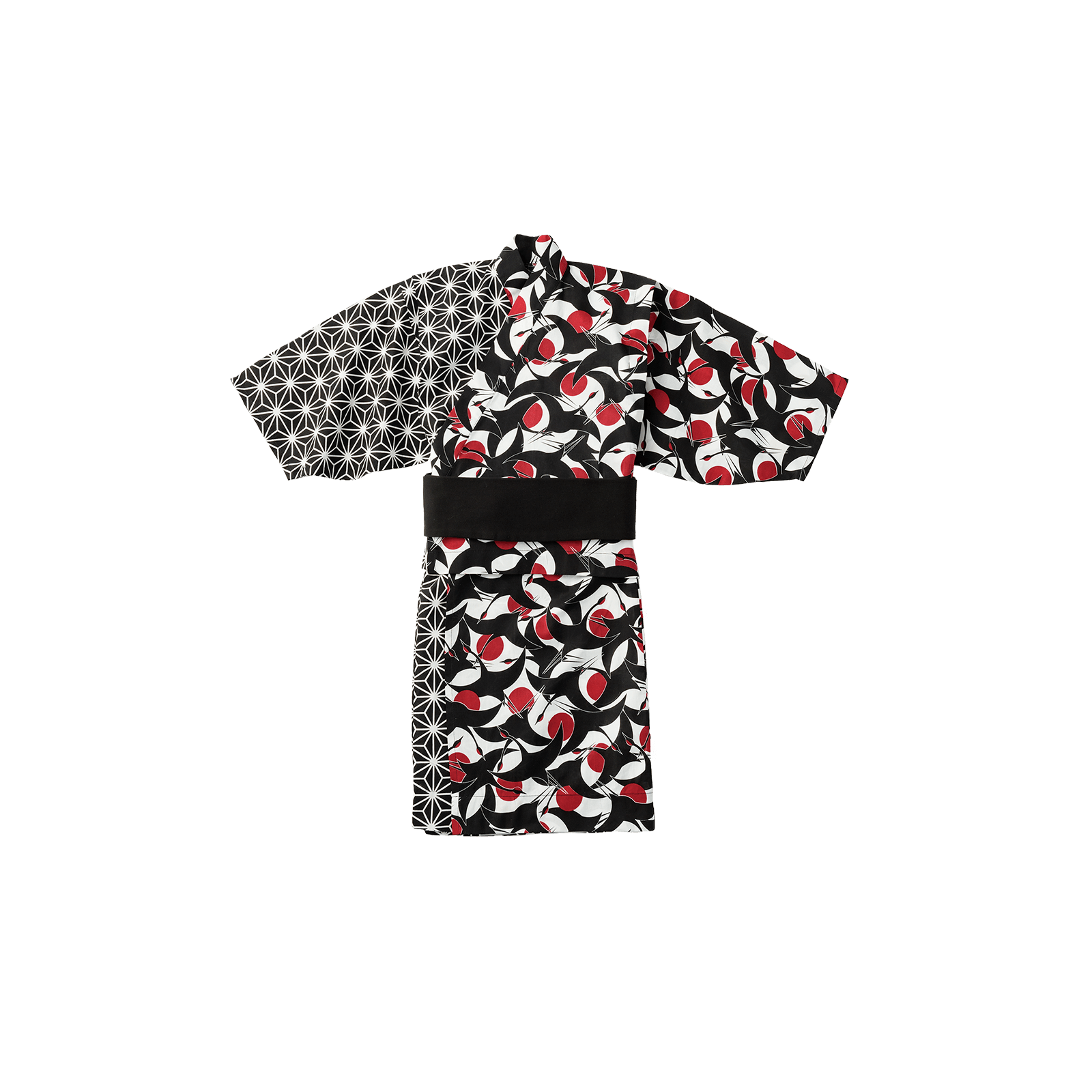 yukata 4 tsuru sumi
