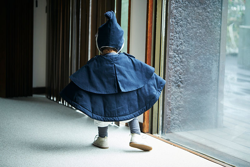 MARLMARLマールマール sonnet 3 navy ポンチョ アウター sonnet 3 navy | ギフト・スタイ・出産祝いのMARLMARL（マールマール）