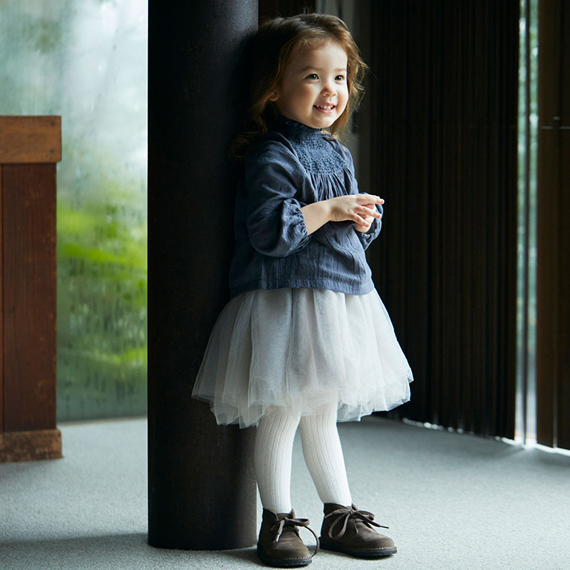 blouses 3 shirring navy