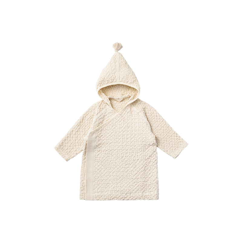 hooded bathrobe 1 ivory