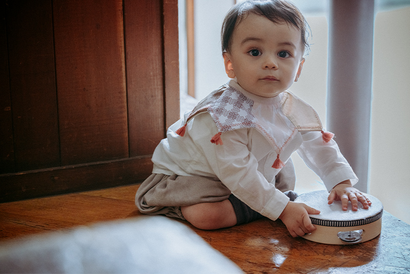 grid 2 piece poppy | ギフト・スタイ・出産祝いのMARLMARL（マール