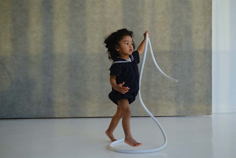 Marl Marl ロンパース、スタイ2点 paddle rompers 2 navy | ギフト・スタイ・出産祝いのMARLMARL（マール