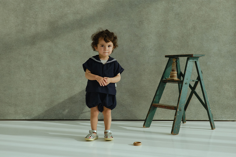 paddle rompers 2 navy | ギフト・スタイ・出産祝いのMARLMARL（マール