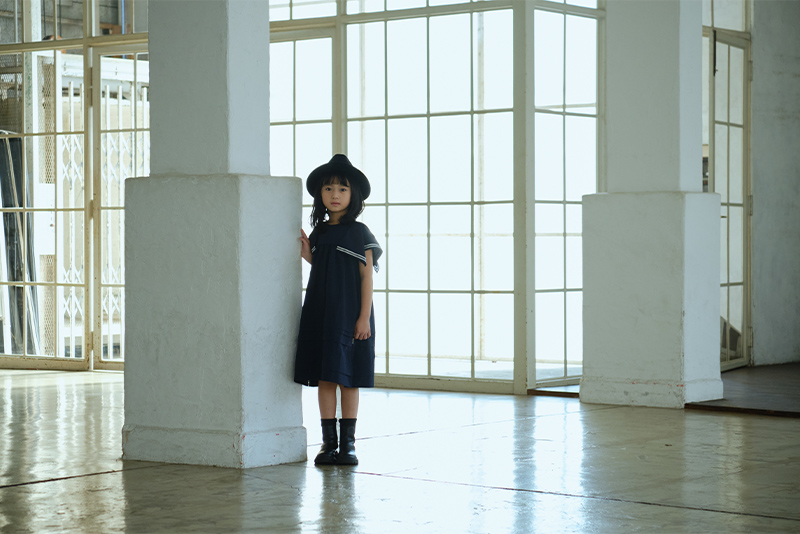 paddle dress 2 navy | ギフト・スタイ・出産祝いのMARLMARL（マール