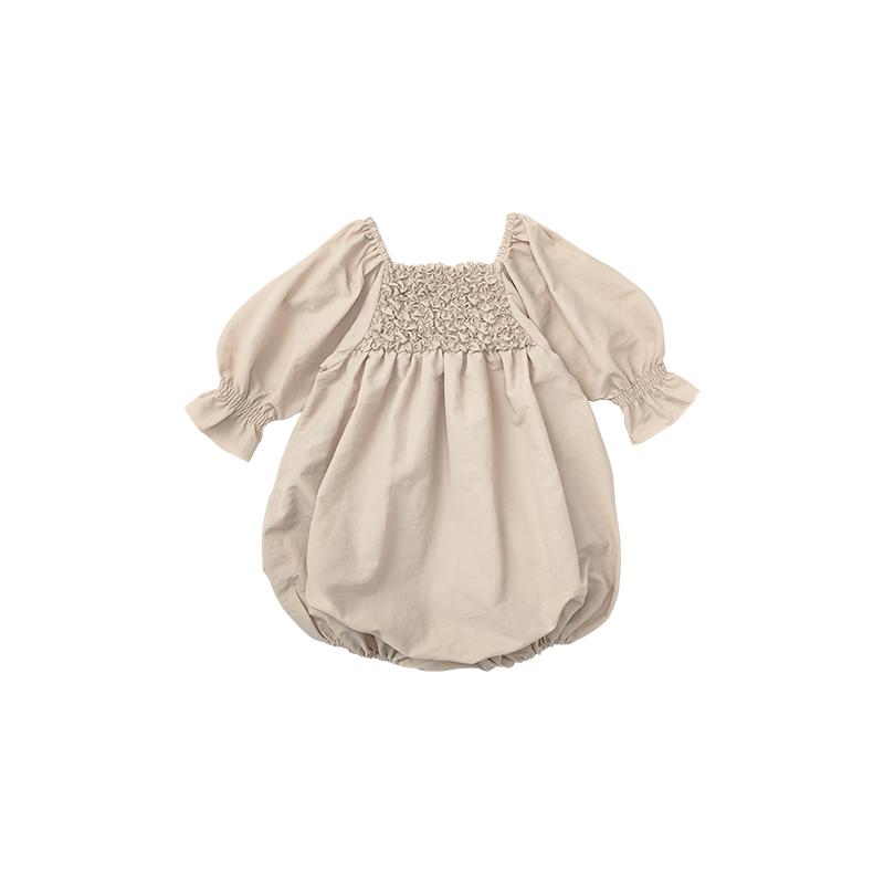 pompadour rompers 2 beige | ギフト・スタイ・出産祝いのMARLMARL