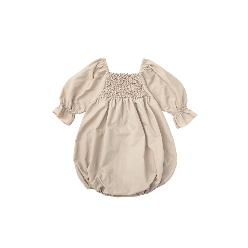 pompadour rompers 2 beige | ギフト・スタイ・出産祝いのMARLMARL