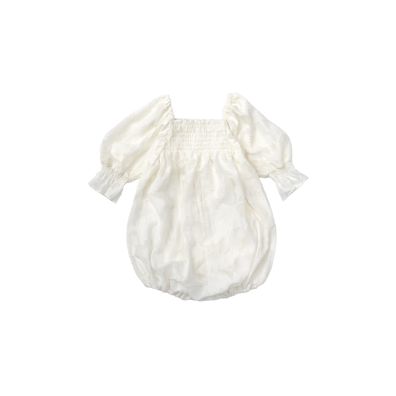 pompadour rompers 4 leaf white | ギフト・スタイ・出産祝いの