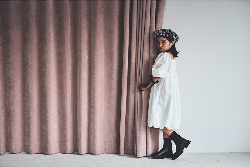 pompadour dress 1 white | ギフト・スタイ・出産祝いのMARLMARL