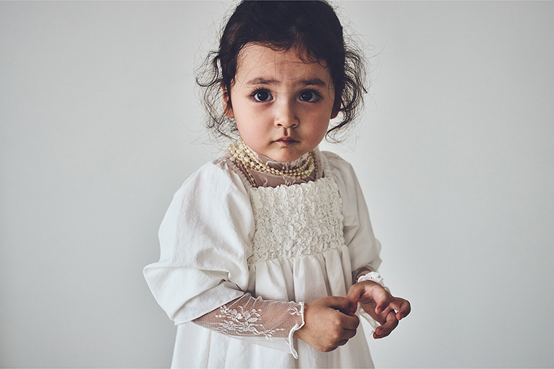 pompadour dress 1 white | ギフト・スタイ・出産祝いのMARLMARL