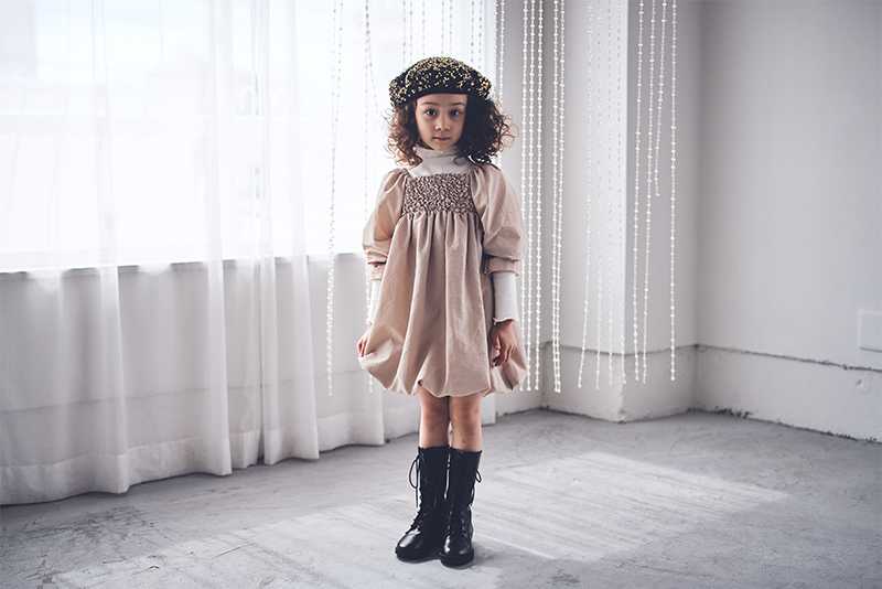 pompadour dress 2 beige | ギフト・スタイ・出産祝いのMARLMARL