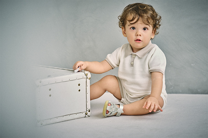 knit polo rompers shiro | ギフト・スタイ・出産祝いのMARLMARL