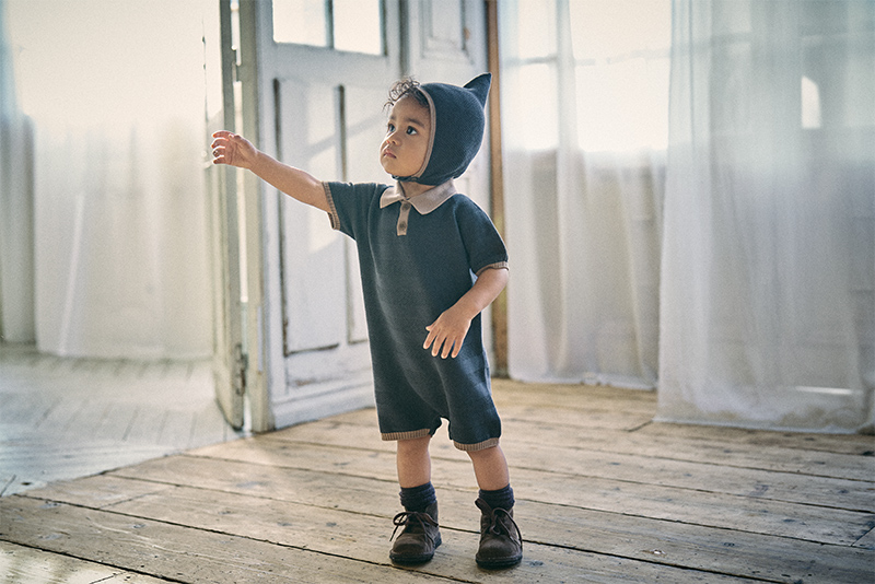 knit polo rompers ai | ギフト・スタイ・出産祝いのMARLMARL（マール