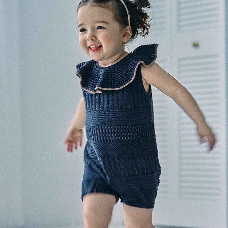 knit frill rompers ai | ギフト・スタイ・出産祝いのMARLMARL（マール