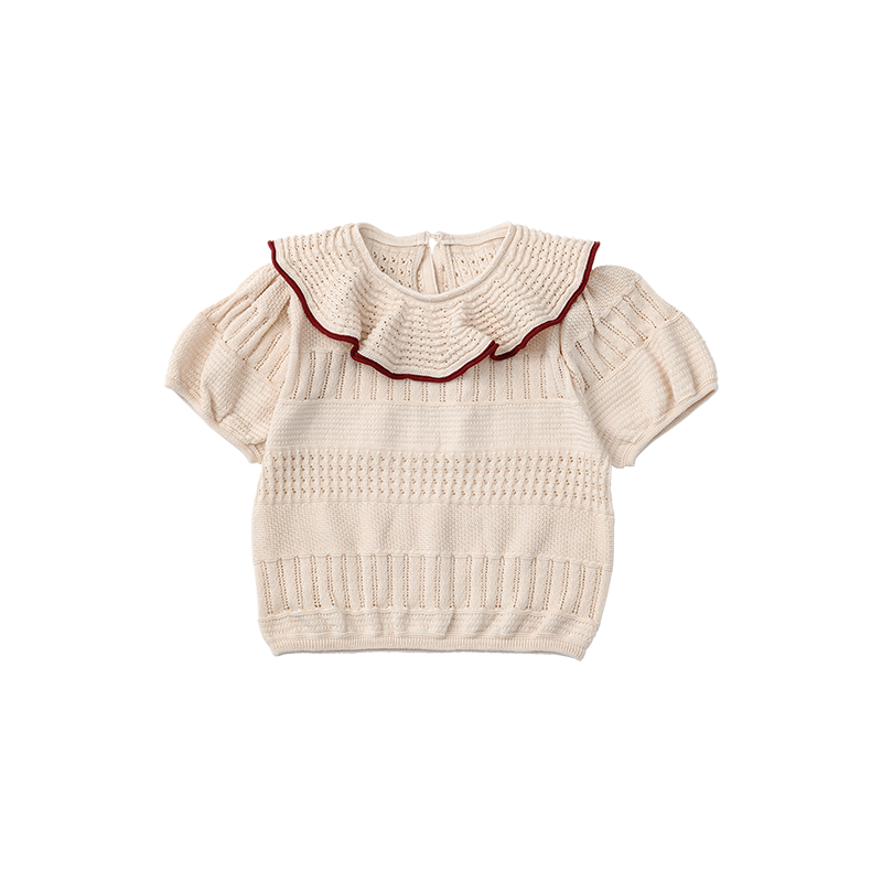 knit frill blouses beni | ギフト・スタイ・出産祝いのMARLMARL