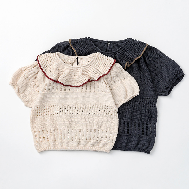 knit frill blouses beni | ギフト・スタイ・出産祝いのMARLMARL