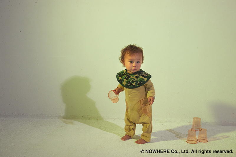BAPE × MARLMARL - ABC CAMO BABY MILO BIB KB GREEN