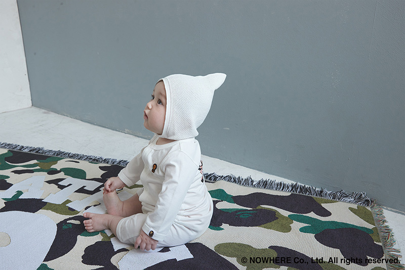 BAPE × MARLMARL - 1ST CAMO BABY MILO ROMPERS KB WHITE | ギフト