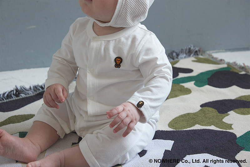 BAPE × MARLMARL - 1ST CAMO BABY MILO ROMPERS KB WHITE | ギフト