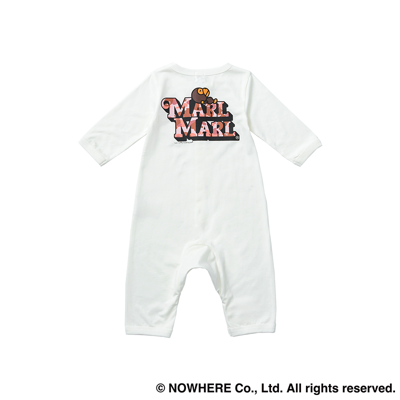 BAPE × MARLMARL - 1ST CAMO BABY MILO ROMPERS KB WHITE | ギフト