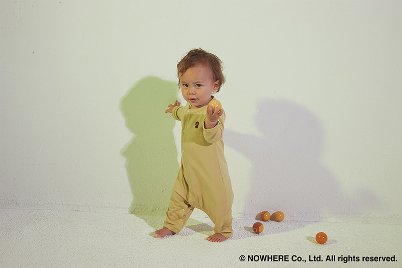 BAPE × MARLMARL - 1ST CAMO BABY MILO ROMPERS KB BEIGE