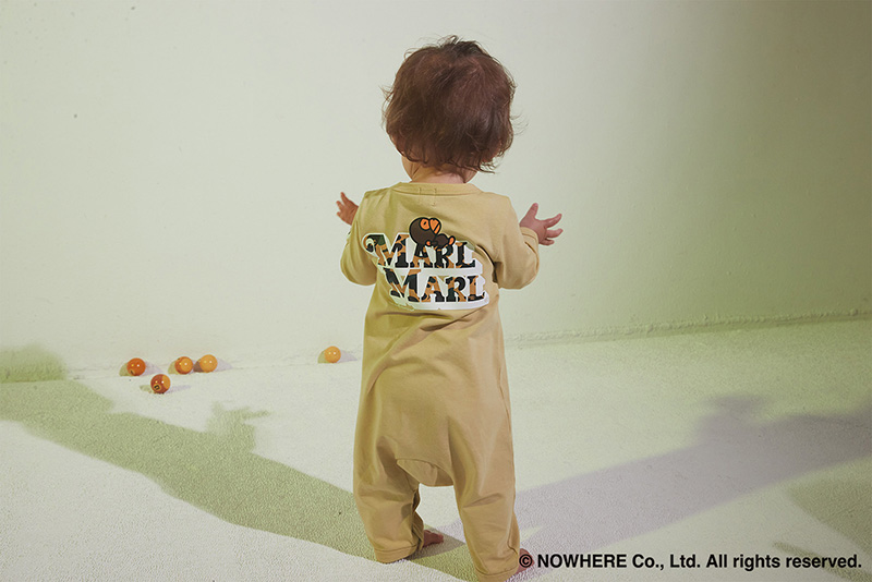 BAPE × MARLMARL - 1ST CAMO BABY MILO ROMPERS KB BEIGE | ギフト