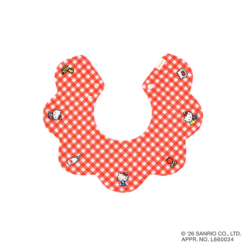 scallop bib / Hello Kitty
