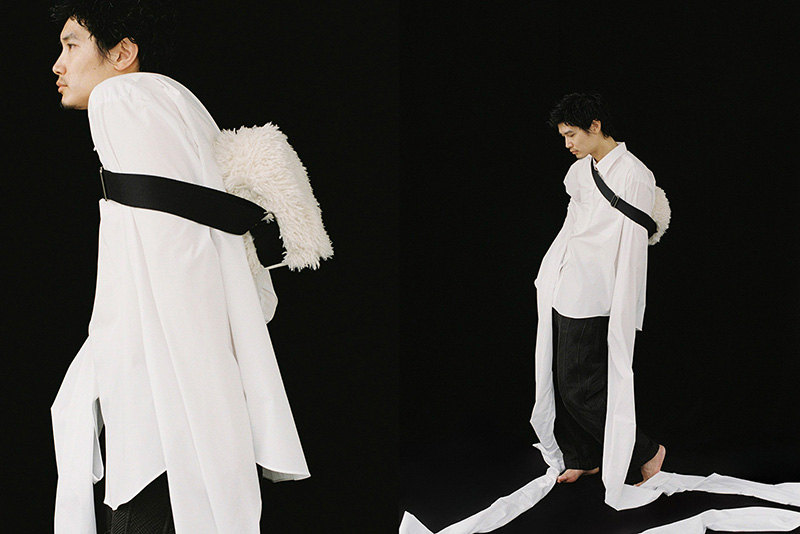 HONEYCOMB BAG SHAGGY WHITE