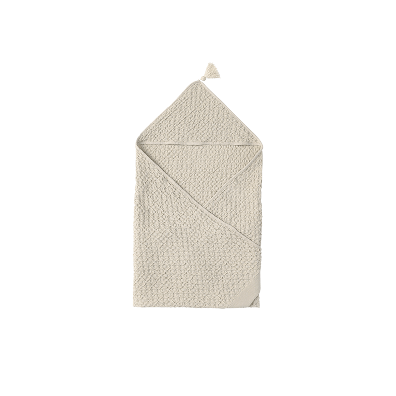 マールマール タオル（名入れ刺しゅう可） hooded towel 3 ice grey